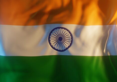 India Flag Frontal Close up